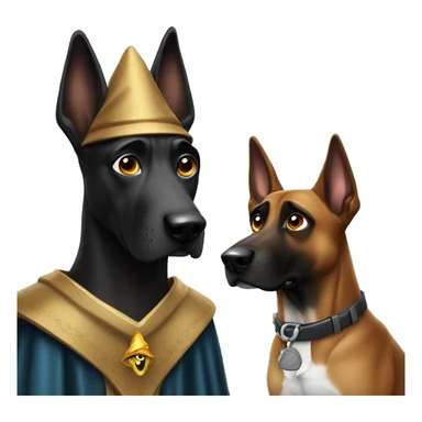 malinois dog with wizard scared sticker