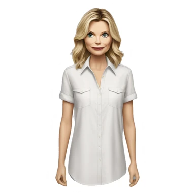 michelle pfeiffer wearing shirt sticker