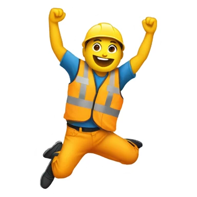 dancer leaping or dancing with a construction vest on. sticker