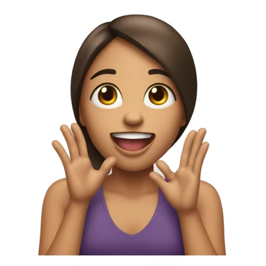 Create me an emojie with a girl sticking her tongue out and making an L with her two hands sticker
