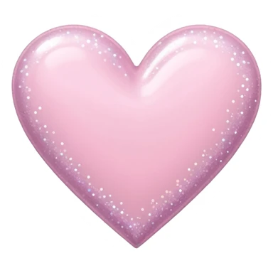 Pastel pink skinny heart with sparkle sticker