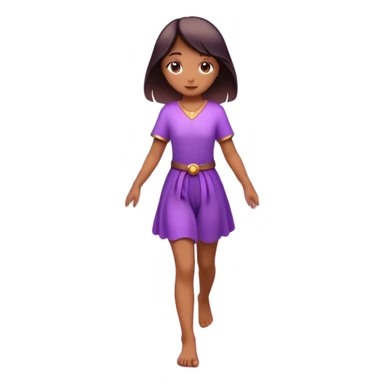 
A small figure walks across a glowing bridge, holding soft pink and purple orbs in each hand—symbolizing compassion and forgiveness. A gentle heart aura trails behind them, showing healing in motion. sticker