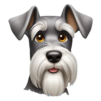Schnauzer dog with more pointed and sharp ears sticker
