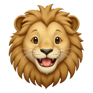 León desnutrido y flaco riéndose  sticker