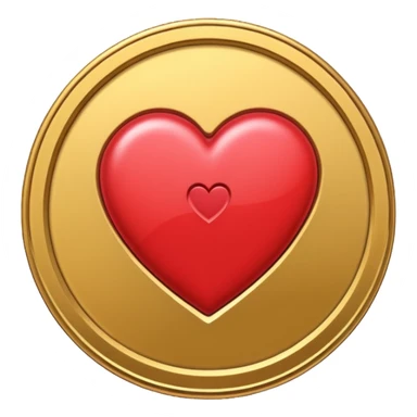 vilet coin with heart sticker