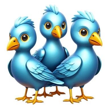 machine learning flock of three birds sticker