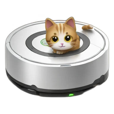 Cat on a roomba sticker