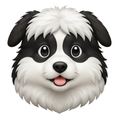 Black white boomer dog  sticker