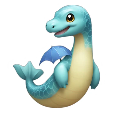 Lapras with a g un sticker