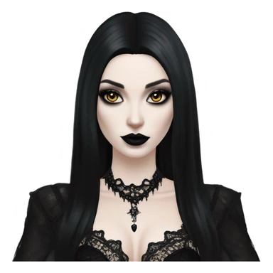 Hyper Realistic Goth victoria secret model vampire  sticker