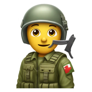 Un pousin avec un casque militaire et un couteau sticker