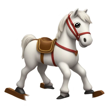 a cute rocking horse sticker