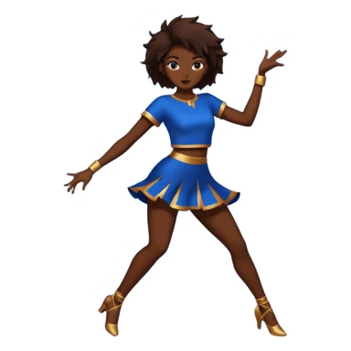 All Brown silhouette of a female dancing with thunder in the background  sticker