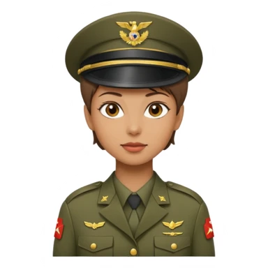female soldier hair style with out cap sticker