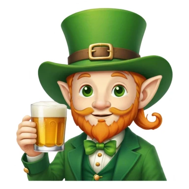 Leprechaun drinking alcohol  sticker