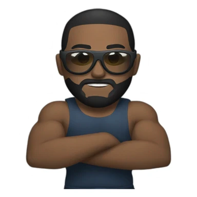 MMA fighter with glases sticker