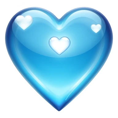 liquid glass heart transparent sticker