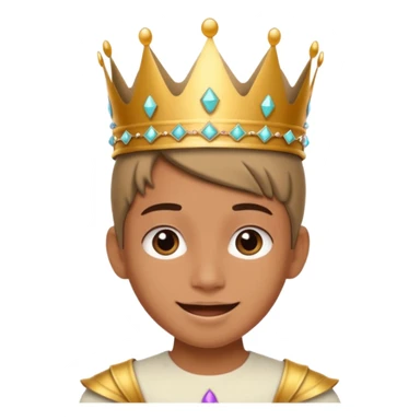 A stylish teen wearing a hand-crafted crown for fun. sticker