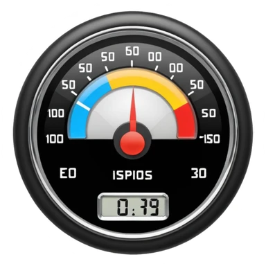 a bar with a meter that has different colors on it  sticker