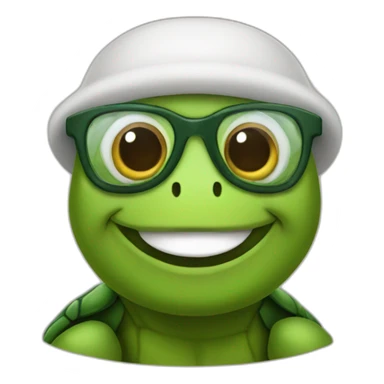 François Hollande wearing turtle disguise sticker