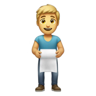 Guy with toilet paper sticker