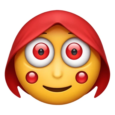 Genera un emoji de ojos rojos para copiar sticker
