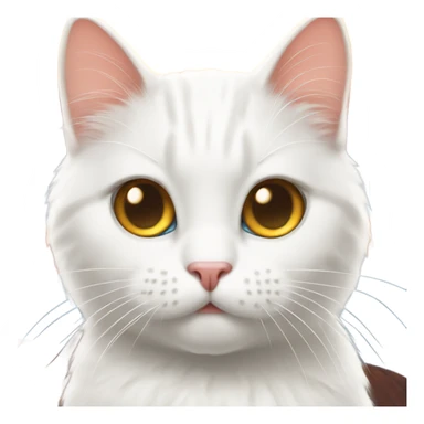 White cat with Golden Gate Bridge in background sticker