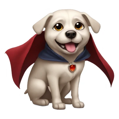 dog vampire with cape sticker