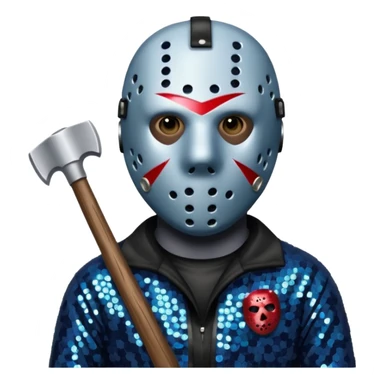 Jason Voorhees with slate sequin outfit  sticker