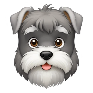 super cute schnauzer dog with fluffy beard sticker
