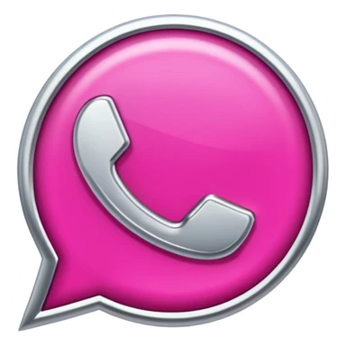 Fuchsia and silver whatsapp sticker