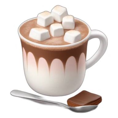 mug of hot chocolate with marshmallows and whipped cream sticker