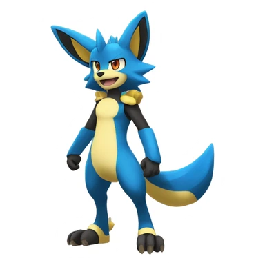 Lucario-Lombax-Zeraora full body sticker