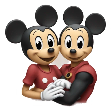 Mickey avec minie sticker