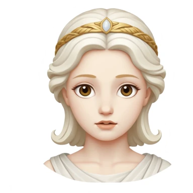 greek goddess sculpture face sticker