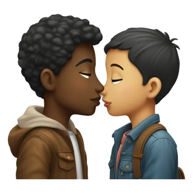 Boy kiss girl sticker