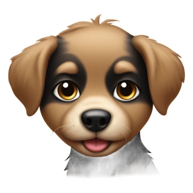 Tan and black puppies sticker