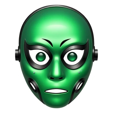 glitter green toxic mask sticker