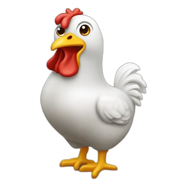 Nugget de poulet avec un visage qui fait du rodéo sur du cheval sticker