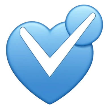 Verificación azul con un chulito blanco  que el emoji s|a sticker