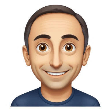 portrait of Eric Zemmour, smiling sticker