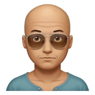   tattooed baldies with  sun glass sticker
