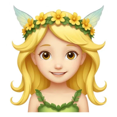 Cute Yellow skin fairy girl sticker