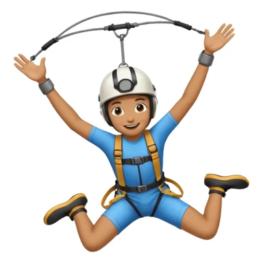 extreme sports lover face bungee jumping sticker