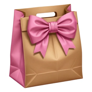 Bolsa de papel con manija y coquette sticker