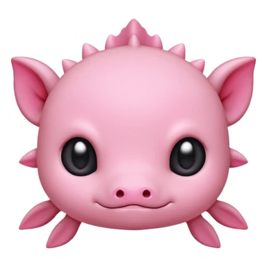 Axolotl face, chibi style, cute proportions, big eyes, simple sticker