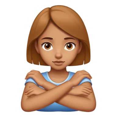 Light brown Girl crossing her arms and rolling her eyes sticker