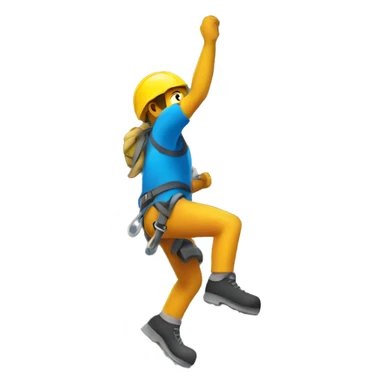 a person climbing sticker