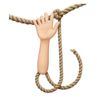 hand letting go a rope fall sticker