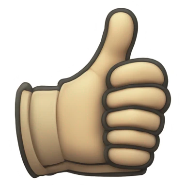 thumb up, medieval glove in magical style sticker